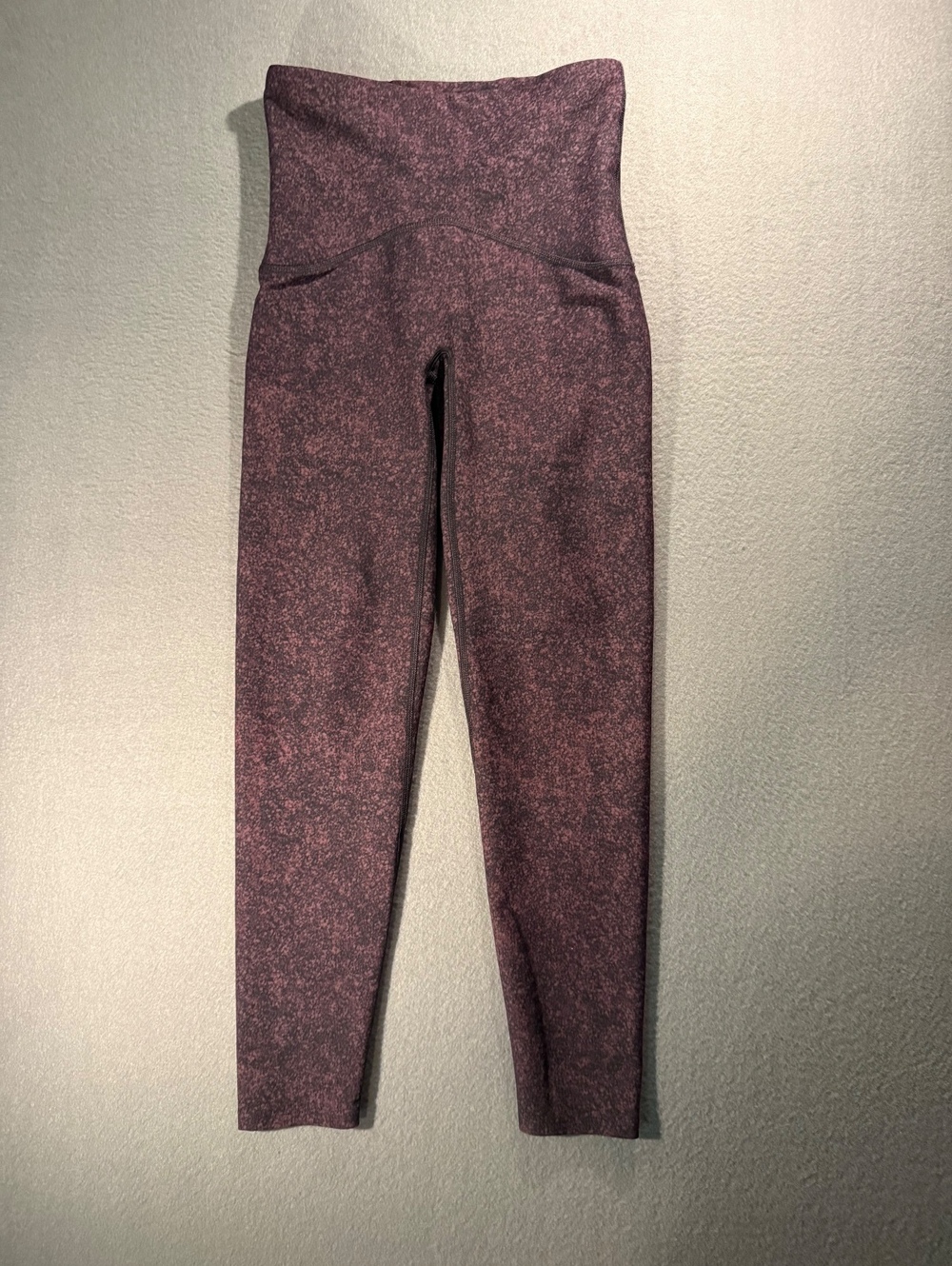 Spanx High Waist Leggings XS Burgundy Patterned